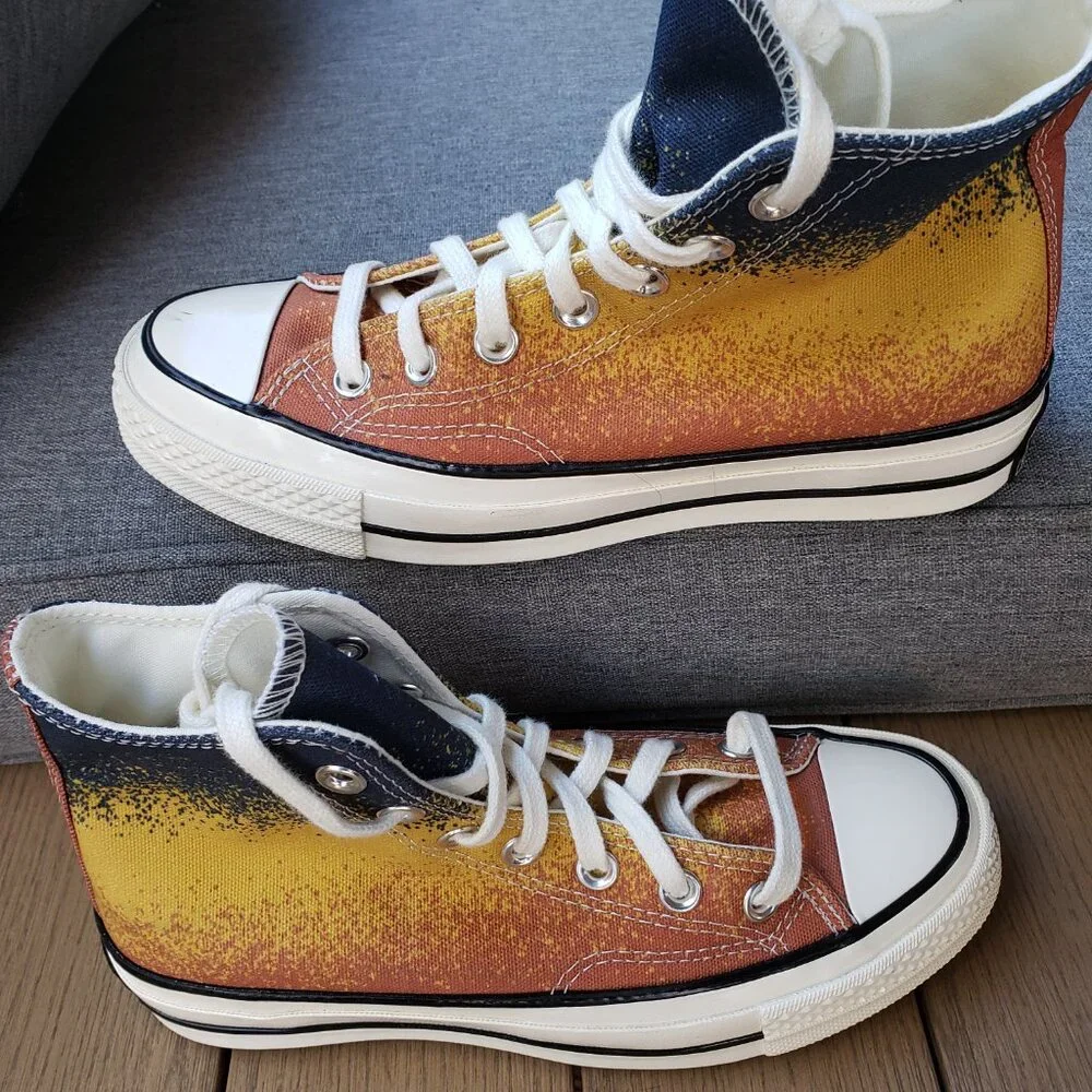 BNWoT CTAS Converse 70 Hi A03157C Fire Opal/Dazzling Goldtone (6W-4M) KICKS - Picture 5 of 7